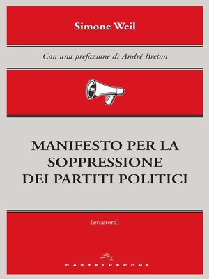 cover image of Manifesto per la soppressione dei partiti politici